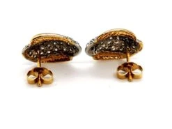 Boucles D'oreilles Pavée Diamants En 2 Ors -Castafiore Boutique boucles doreilles pavee diamants en 2 ors 661877