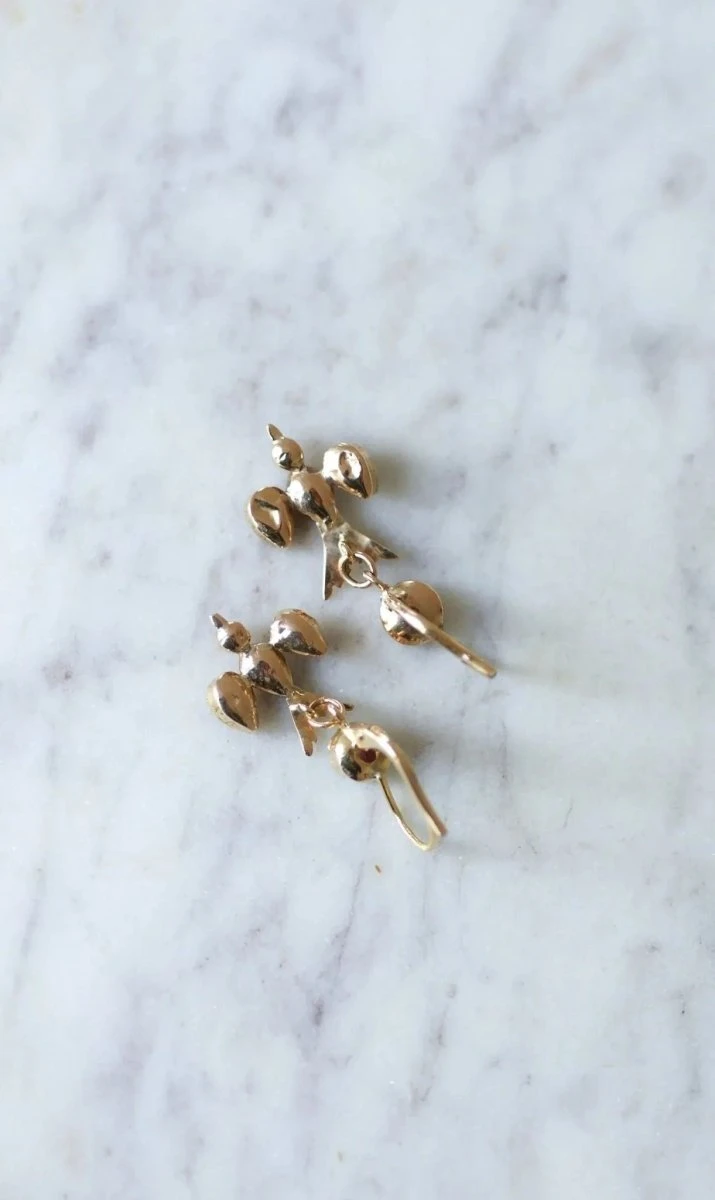 Boucles D'oreilles Pendantes Colombes Grenats 9 Boucles D'oreilles Pendantes Colombes Grenats – Image 9