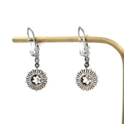 Boucles D'oreilles Pendantes En Or Blanc Et Diamants -Castafiore Boutique boucles doreilles pendantes en or blanc et diamants 518505