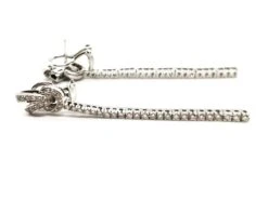 Boucles D'oreilles Pendantes En Or Blanc Pavées Diamants -Castafiore Boutique boucles doreilles pendantes en or blanc pavees diamants 141607