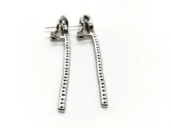 Boucles D'oreilles Pendantes En Or Blanc Pavées Diamants -Castafiore Boutique boucles doreilles pendantes en or blanc pavees diamants 906639