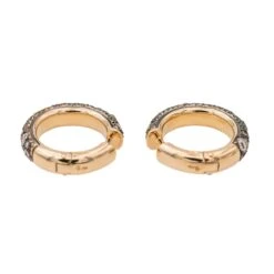 Boucles D'oreilles Pomellato Créoles Tango Or Rose Diamant Brun 11 Boucles D'oreilles Pomellato Créoles Tango Or Rose Diamant Brun -Castafiore Boutique boucles doreilles pomellato creoles tango or rose diamant brun 696816