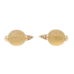 Boucles D'oreilles POMELLATO "Luna" En Or Rose Et Pierre De Lune -Castafiore Boutique boucles doreilles pomellato luna en or rose et pierre de lune 116062