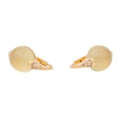 Boucles D'oreilles POMELLATO "Luna" En Or Rose Et Pierre De Lune -Castafiore Boutique boucles doreilles pomellato luna en or rose et pierre de lune 604941