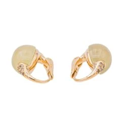 Boucles D'oreilles POMELLATO "Luna" En Or Rose Et Pierre De Lune -Castafiore Boutique boucles doreilles pomellato luna en or rose et pierre de lune 966235