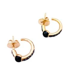 Miller Boucles D'oreilles POMELLATO "M'ama Non M'ama" En Or Rose, Onyx Et Diamants -Castafiore Boutique boucles doreilles pomellato mama non mama en or rose onyx et diamants 558314