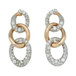 Miller Boucles D'oreilles POMELLATO "Tango" En Or Rose Et Diamants