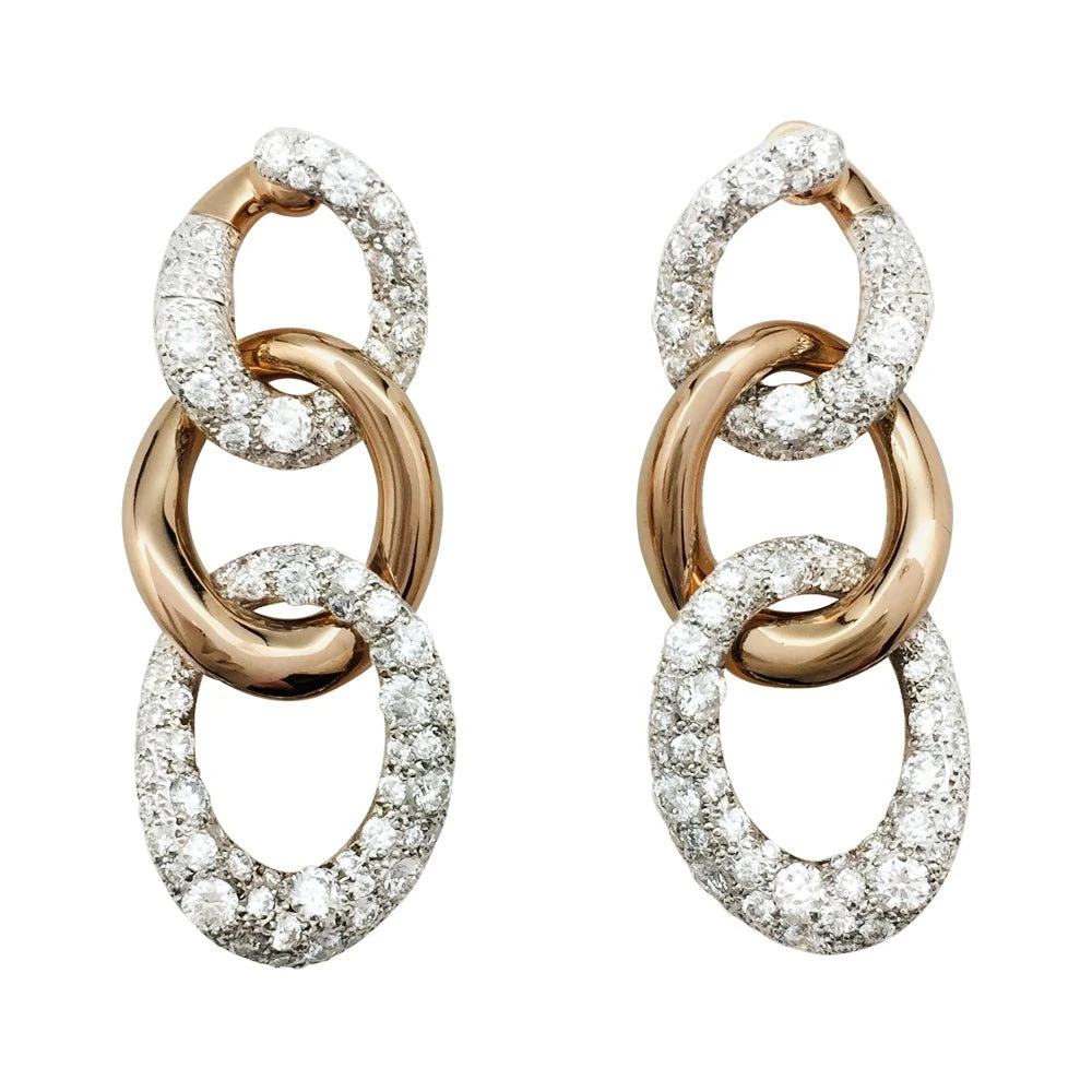 Miller Boucles D'oreilles POMELLATO "Tango" En Or Rose Et Diamants 4 Miller Boucles D'oreilles POMELLATO "Tango" En Or Rose Et Diamants – Image 4
