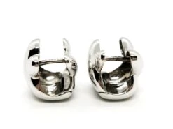 Boucles D'oreilles Puces Croix En Or Blanc -Castafiore Boutique boucles doreilles puces croix en or blanc 460030