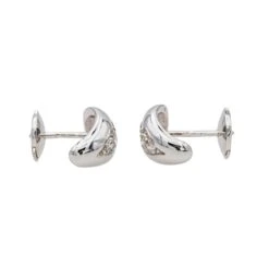 Boucles D'oreilles Puces En Or Blanc, Shapirs Et Diamants -Castafiore Boutique boucles doreilles puces en or blanc shapirs et diamants 151201