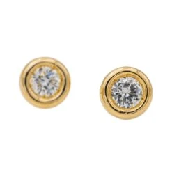 Boucles D'oreilles Puces En Or Jaune Et Diamant 12 Boucles D'oreilles Puces En Or Jaune Et Diamant -Castafiore Boutique boucles doreilles puces en or jaune et diamant 792545