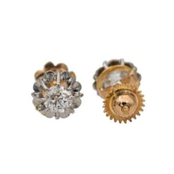 Boucles D'oreilles Puces En Or Jaune, Or Blanc Et Diamant 10 Boucles D'oreilles Puces En Or Jaune, Or Blanc Et Diamant -Castafiore Boutique boucles doreilles puces en or jaune or blanc et diamant 955617