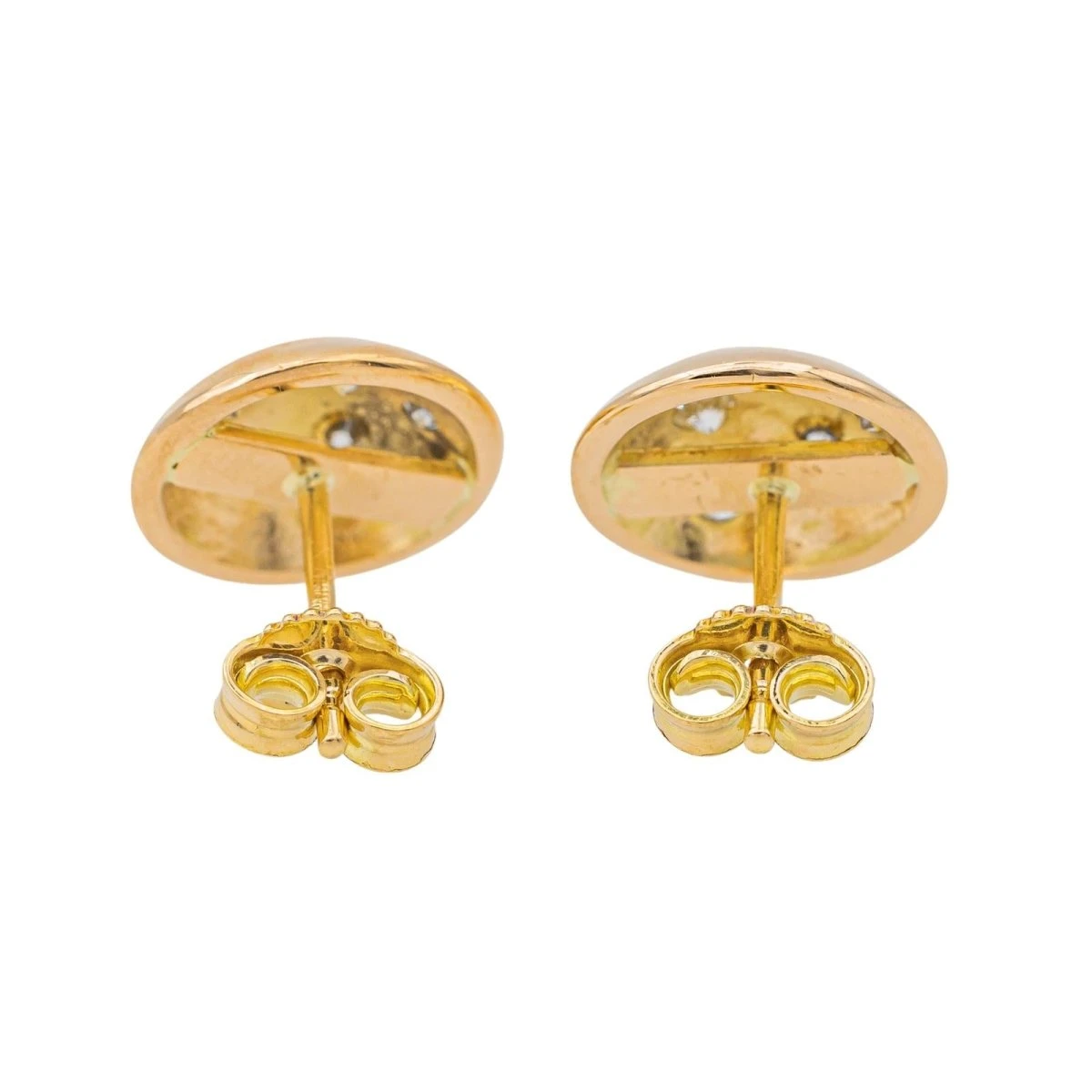 Boucles D'oreilles Puces En Or Rose Et Diamant 6 Boucles D'oreilles Puces En Or Rose Et Diamant – Image 6