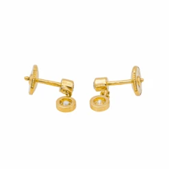 Boucles D'oreilles Puces En Or Rose Et Diamants -Castafiore Boutique boucles doreilles puces en or rose et diamants 6626068