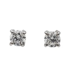 Boucles D'oreilles Puces MAUBOUSSIN En Or Blanc Et Diamants