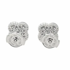 Boucles D'oreilles Puces VAN CLEEF & ARPELS "Sweet Alhambra" En Or Blanc Et Diamants -Castafiore Boutique boucles doreilles puces van cleef arpels sweet alhambra en or blanc et diamants 9193386