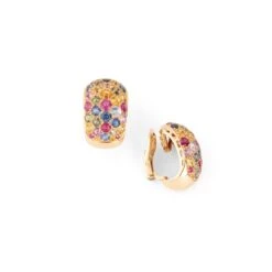 Boucles D'oreilles RENÉ BOIVIN En Or Jaune Et Saphirs De Couleurs -Castafiore Boutique boucles doreilles rene boivin en or jaune et saphirs de couleurs 945860