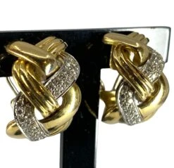 Boucles D’oreilles REPOSSI En Or Jaune Et Diamants -Castafiore Boutique boucles doreilles repossi en or jaune et diamants 215785