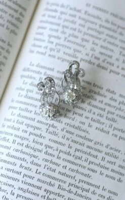 Boucles D'Oreilles Retro Diamants 1.55 Cts