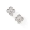 Osprey Boucles D'oreilles VAN CLEEF & ARPELS "Vintage Alhambra" En Or Blanc Et Diamant