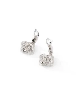 Osprey Boucles D'oreilles VAN CLEEF & ARPELS "Vintage Alhambra" En Or Blanc Et Diamant -Castafiore Boutique boucles doreilles van cleef arpels vintage alhambra en or blanc et diamant 874948