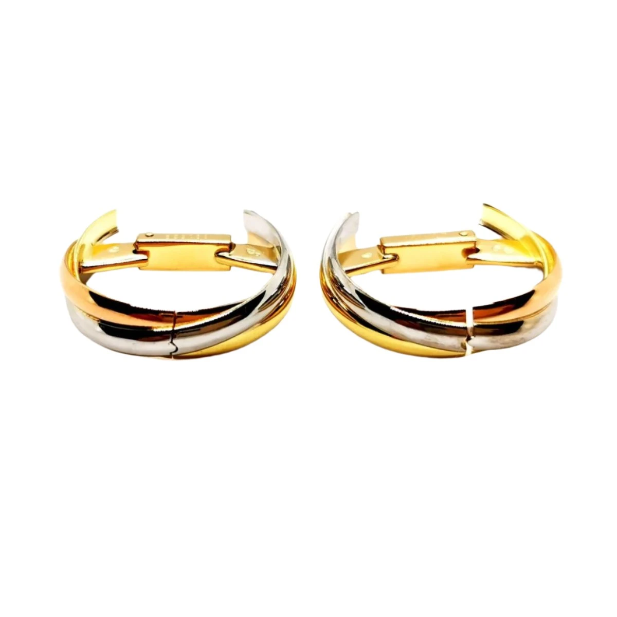 Boutons De Manchette CARTIER "Trinity" En Or Jaune, Or Blanc Et Or Rose 1 Boutons De Manchette CARTIER "Trinity" En Or Jaune, Or Blanc Et Or Rose