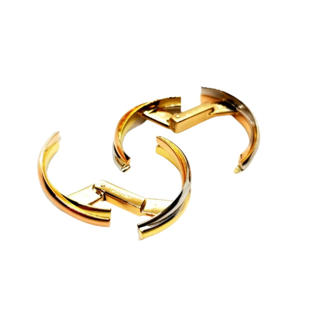 Boutons De Manchette CARTIER "Trinity" En Or Jaune, Or Blanc Et Or Rose 6 Boutons De Manchette CARTIER "Trinity" En Or Jaune, Or Blanc Et Or Rose – Image 6
