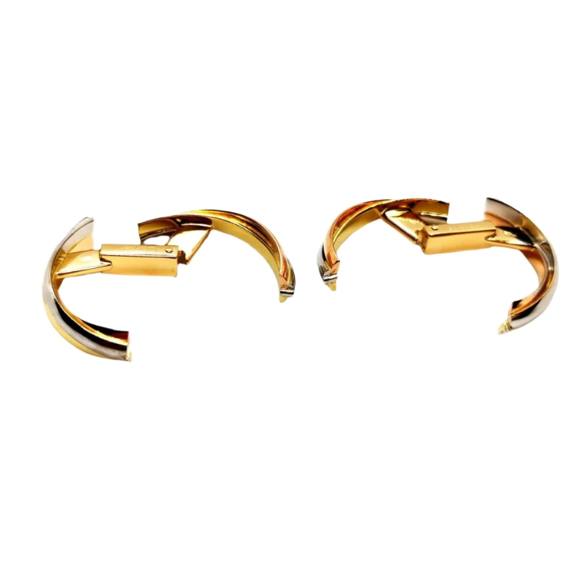 Boutons De Manchette CARTIER "Trinity" En Or Jaune, Or Blanc Et Or Rose 5 Boutons De Manchette CARTIER "Trinity" En Or Jaune, Or Blanc Et Or Rose – Image 5