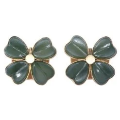 Boutons De Manchette En Or Jaune Et Chrysoprase