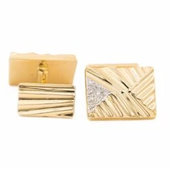 Boutons De Manchette En Or Jaune Et Diamants 10 Boutons De Manchette En Or Jaune Et Diamants -Castafiore Boutique boutons de manchette en or jaune et diamants 248409