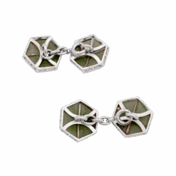 Miller Boutons De Manchette En Platine Et Jade 5 Miller Boutons De Manchette En Platine Et Jade -Castafiore Boutique boutons de manchette en platine et jade 1495027