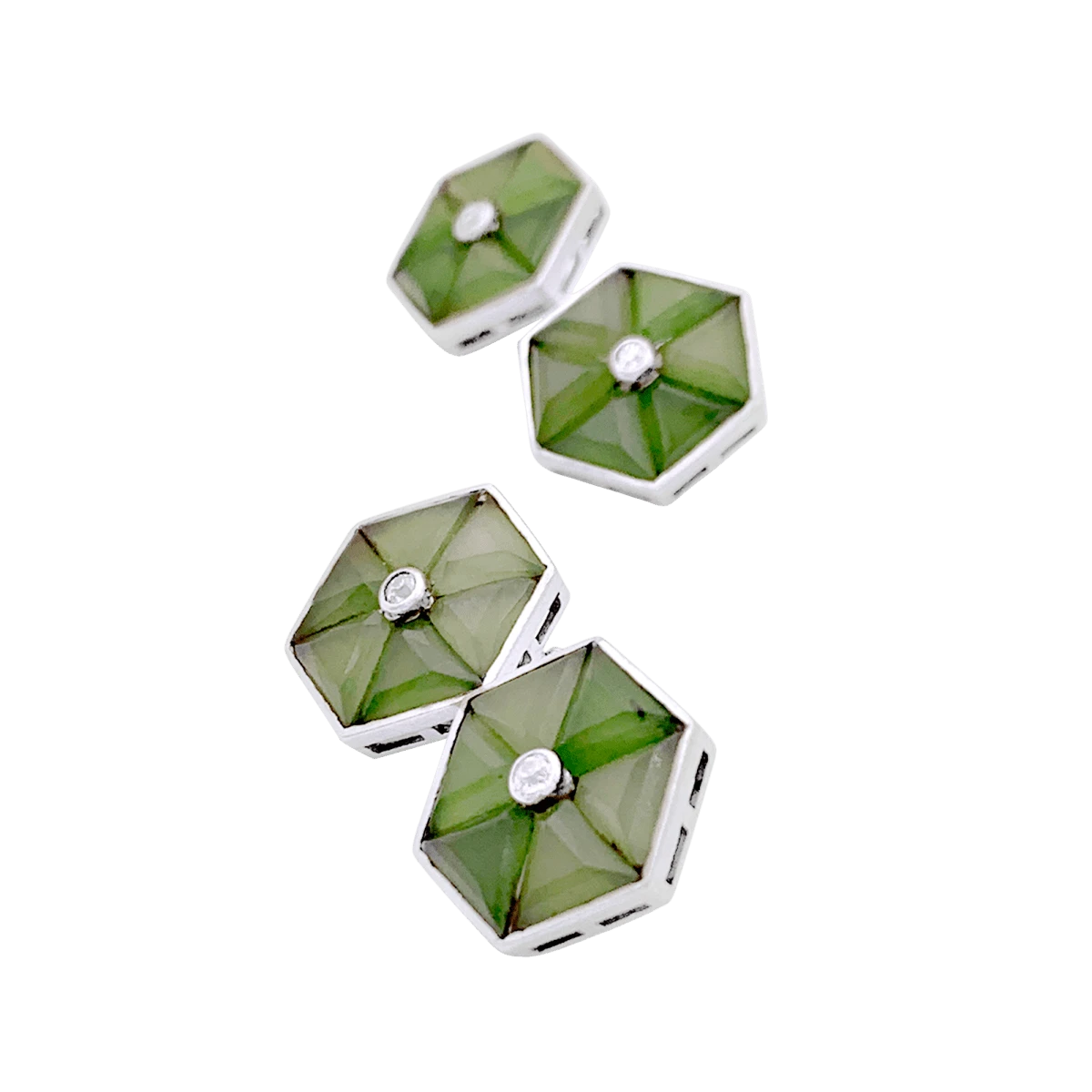 Miller Boutons De Manchette En Platine Et Jade 2 Miller Boutons De Manchette En Platine Et Jade – Image 2