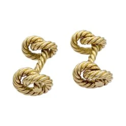 Miller Boutons De Manchette HERMÈS "Noeuds" En Or Jaune -Castafiore Boutique boutons de manchette hermes noeuds en or jaune 329692