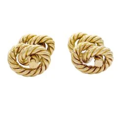 Miller Boutons De Manchette HERMÈS "Noeuds" En Or Jaune