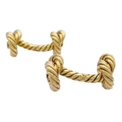 Miller Boutons De Manchette HERMÈS "Noeuds" En Or Jaune -Castafiore Boutique boutons de manchette hermes noeuds en or jaune 868902