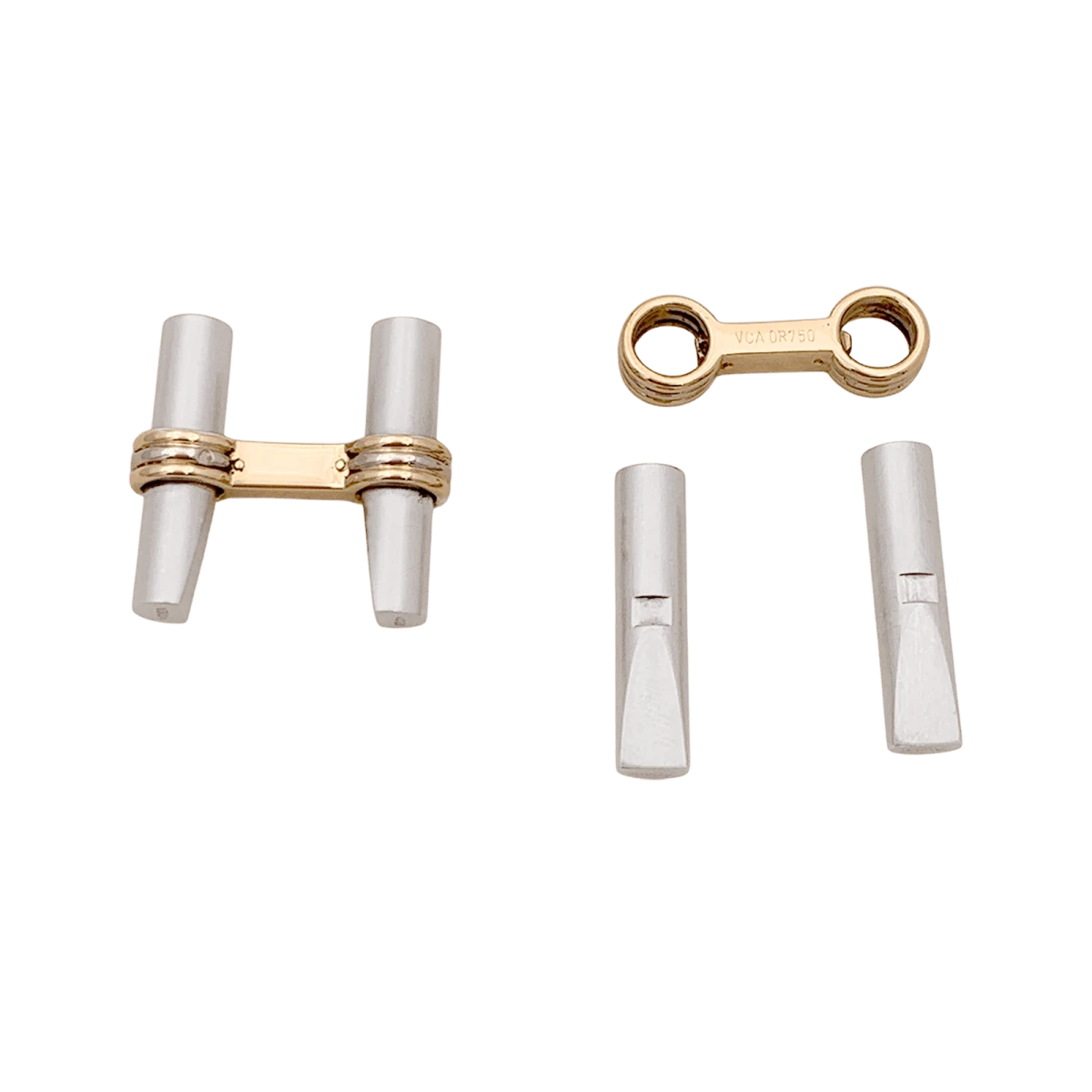 Miller Boutons De Manchette VAN CLEEF & ARPELS En Or Jaune Et Acier 3 Miller Boutons De Manchette VAN CLEEF & ARPELS En Or Jaune Et Acier – Image 3