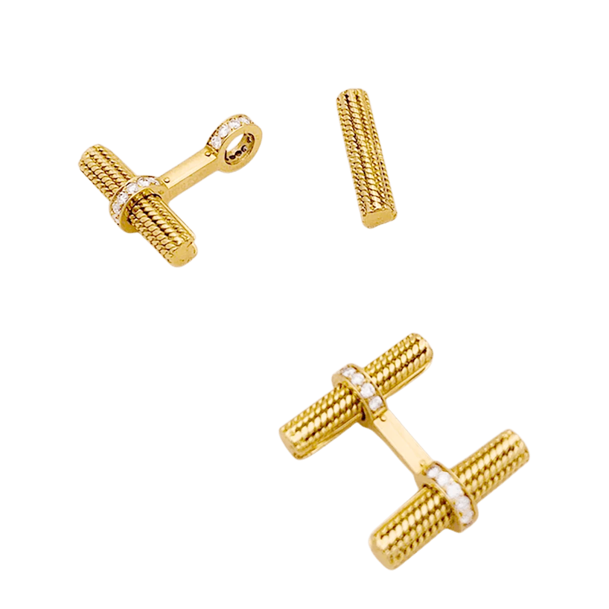 Miller Boutons De Manchette VAN CLEEF ET ARPELS. En Or Jaune Et Diamants 4 Miller Boutons De Manchette VAN CLEEF ET ARPELS. En Or Jaune Et Diamants – Image 4