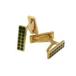 Boutons De Manchettes HERMES En Or Jaune Et émail Vert -Castafiore Boutique boutons de manchettes hermes en or jaune et email vert 565712