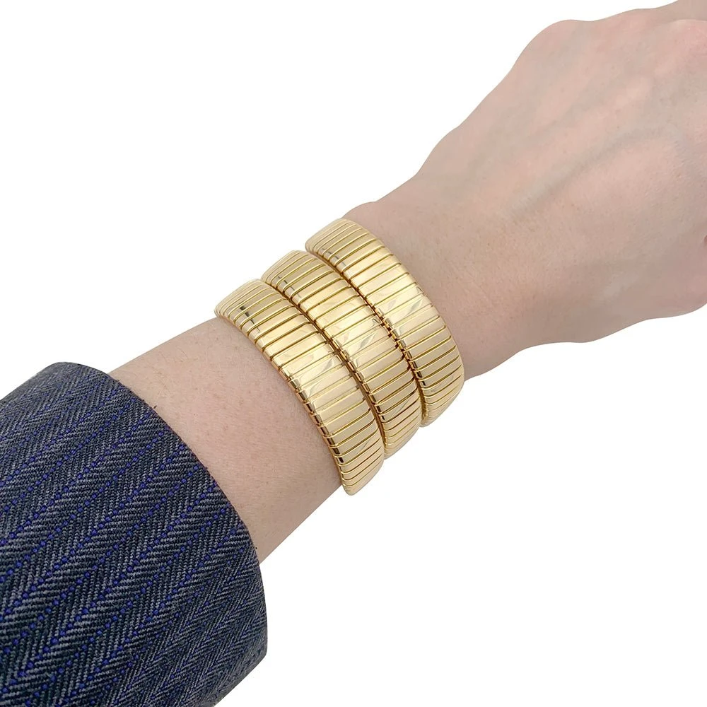 Miller Bracelet BULGARI "Tubogas" En Or Jaune 7 Miller Bracelet BULGARI "Tubogas" En Or Jaune – Image 7