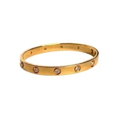 Bracelet Jonc CARTIER "Love" En Or Jaune Et Diamants
