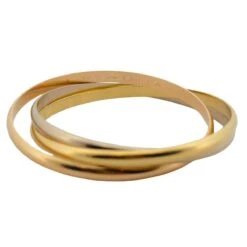 Bracelet Jonc CARTIER "Trinity" MM En 3 Ors 6 Bracelet Jonc CARTIER "Trinity" MM En 3 Ors -Castafiore Boutique bracelet cartier trinity mm 3 ors 552080