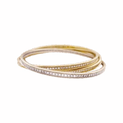 Miller Bracelet Jonc CARTIER "Trinity" En Or Jaune, Or Blanc, Or Rose Et Diamants