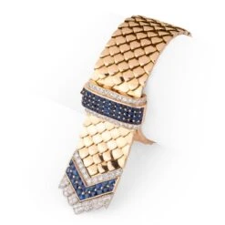 Bracelet Ceinture BOUCHERON En Or Jaune, Saphirs Et Diamants -Castafiore Boutique bracelet ceinture boucheron en or jaune saphirs et diamants 358219