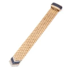 Bracelet Ceinture BOUCHERON En Or Jaune, Saphirs Et Diamants -Castafiore Boutique bracelet ceinture boucheron en or jaune saphirs et diamants 660193
