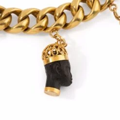 Bracelet Charms En Or Jaune Avec 5 Breloques Venitiennes -Castafiore Boutique bracelet charms en or jaune avec 5 breloques venitiennes 599943