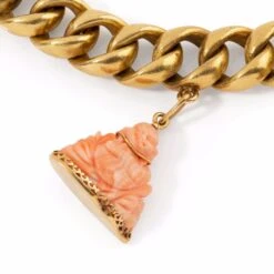 Bracelet Charms En Or Jaune Avec 5 Breloques Venitiennes -Castafiore Boutique bracelet charms en or jaune avec 5 breloques venitiennes 681698