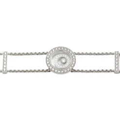 Bracelet CHOPARD "Happy Spirit" En Or Blanc Et Diamants