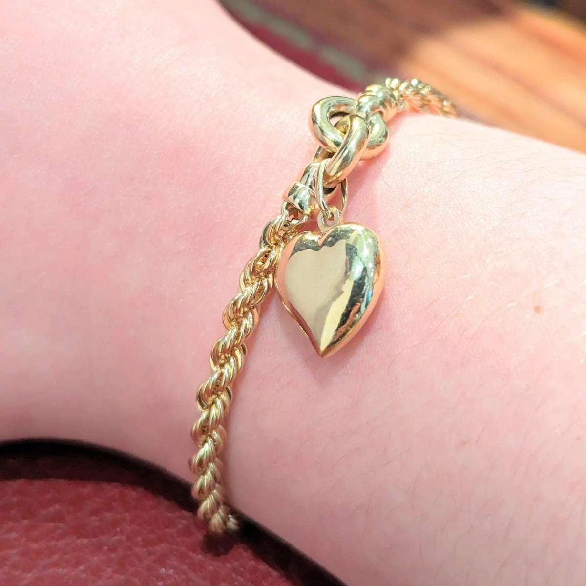 Bracelet Coeur Or Jaune 2 Bracelet Coeur Or Jaune – Image 2