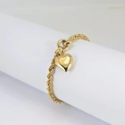 Bracelet Coeur Or Jaune 7 Bracelet Coeur Or Jaune -Castafiore Boutique bracelet coeur or jaune 334895