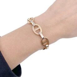 Miller Bracelet Deux Ors Maille Marine -Castafiore Boutique bracelet deux ors maille marine 279936